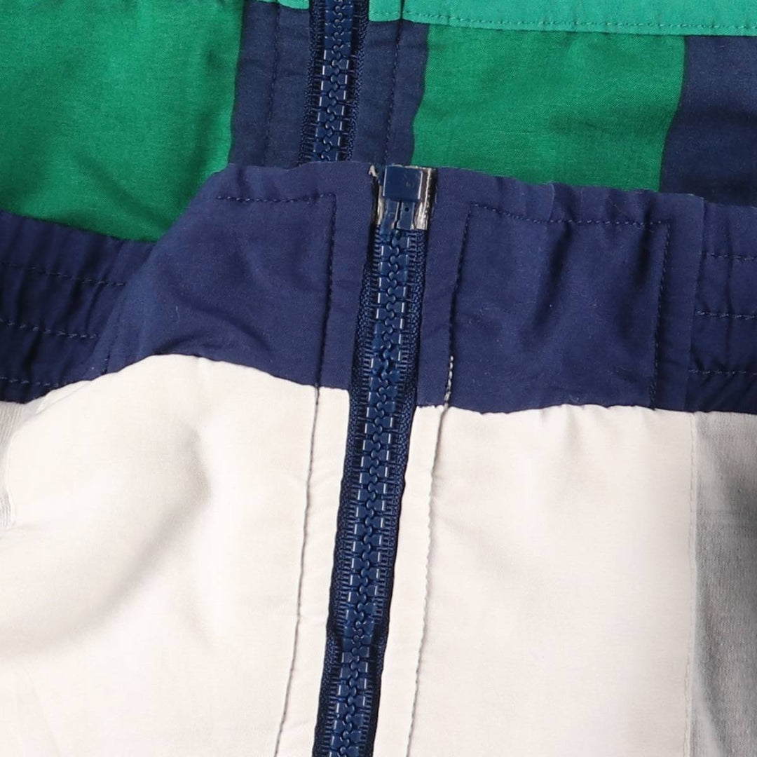 Special Price: 90s-00'S Adidas Stripe Pattern Windbreaker with Back Logo, Men's Size Medium polyester white type Vintage Second Hand