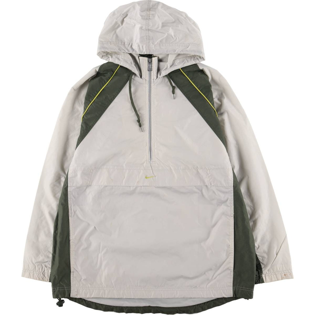 90'S Vintage Nike Anorak Parka, Men's Size L Nylon gray type Vintage Second Hand