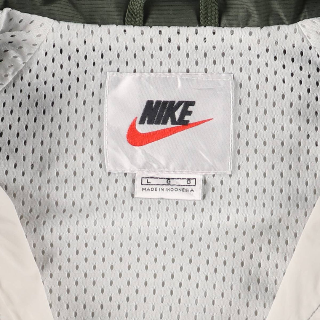 90'S Vintage Nike Anorak Parka, Men's Size L Nylon gray type Vintage Second Hand