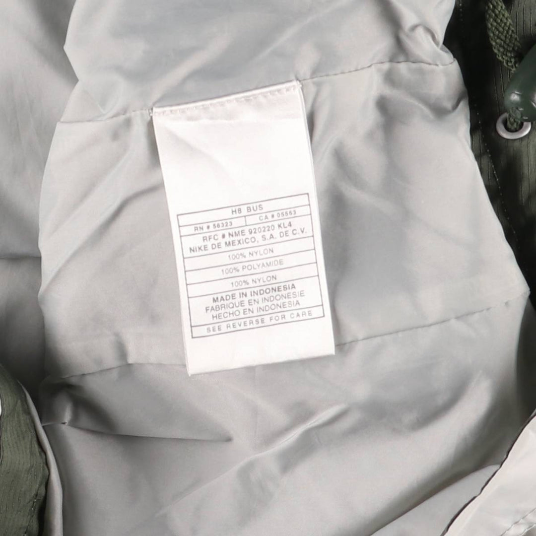 90'S Vintage Nike Anorak Parka, Men's Size L Nylon gray type Vintage Second Hand