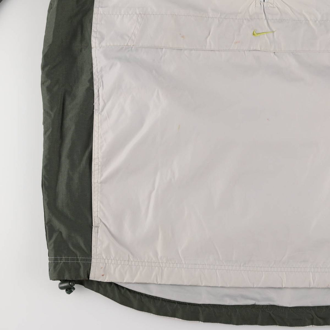 90'S Vintage Nike Anorak Parka, Men's Size L Nylon gray type Vintage Second Hand