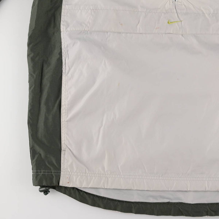 90'S Vintage Nike Anorak Parka, Men's Size L Nylon gray type Vintage Second Hand