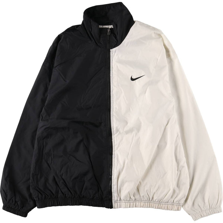 Vintage 90'S Nike two-tone nylon jacket with back logo, size XL, men's Nylon black type Vintage Second Hand