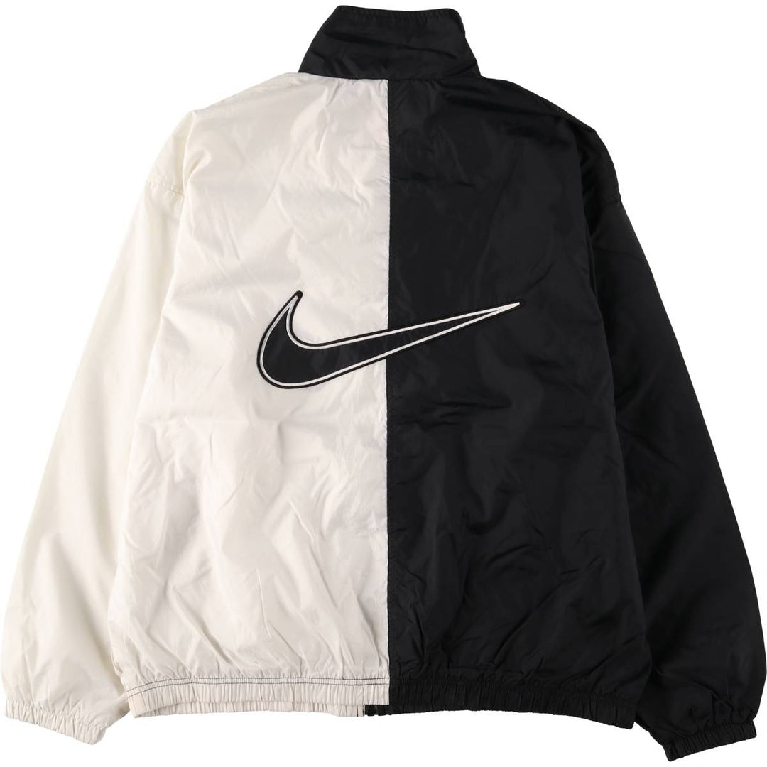 Vintage 90'S Nike two-tone nylon jacket with back logo, size XL, men's Nylon black type Vintage Second Hand