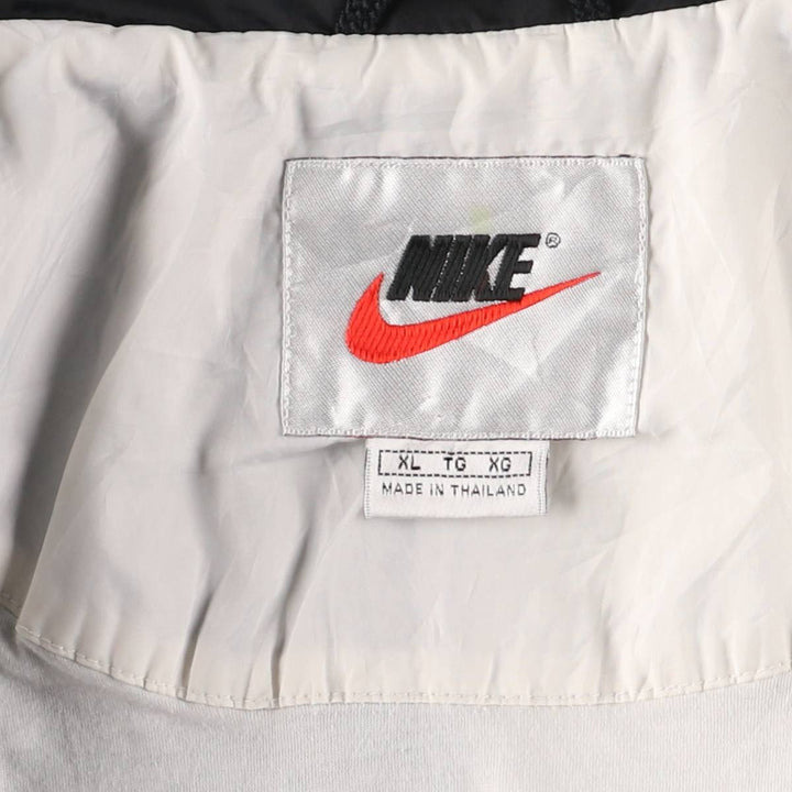 Vintage 90'S Nike two-tone nylon jacket with back logo, size XL, men's Nylon black type Vintage Second Hand