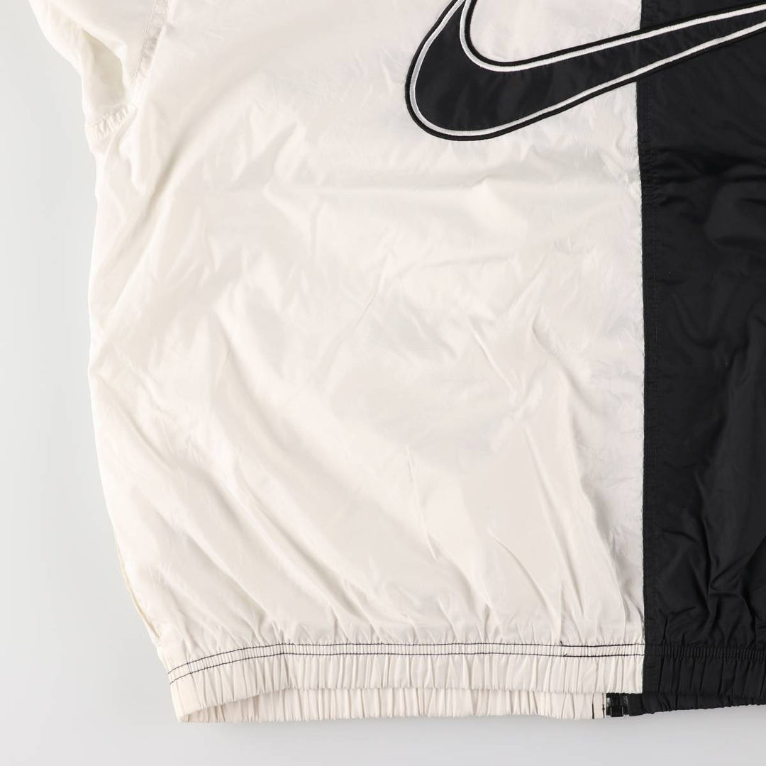 Vintage 90'S Nike two-tone nylon jacket with back logo, size XL, men's Nylon black type Vintage Second Hand