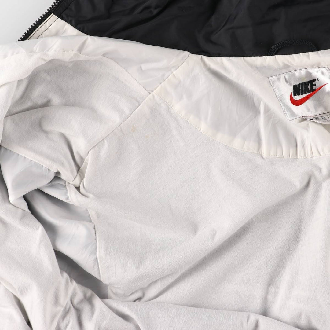 Vintage 90'S Nike two-tone nylon jacket with back logo, size XL, men's Nylon black type Vintage Second Hand