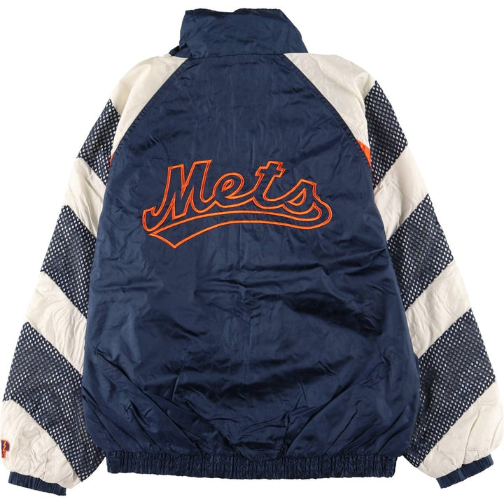 Vintage 90'S Pro Player MLB New York Mets Nylon Jacket, Men's Size Large Nylon navy blue type Vintage Second Hand