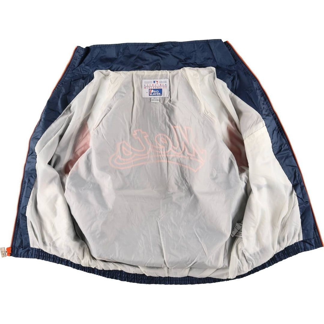 Vintage 90'S Pro Player MLB New York Mets Nylon Jacket, Men's Size Large Nylon navy blue type Vintage Second Hand