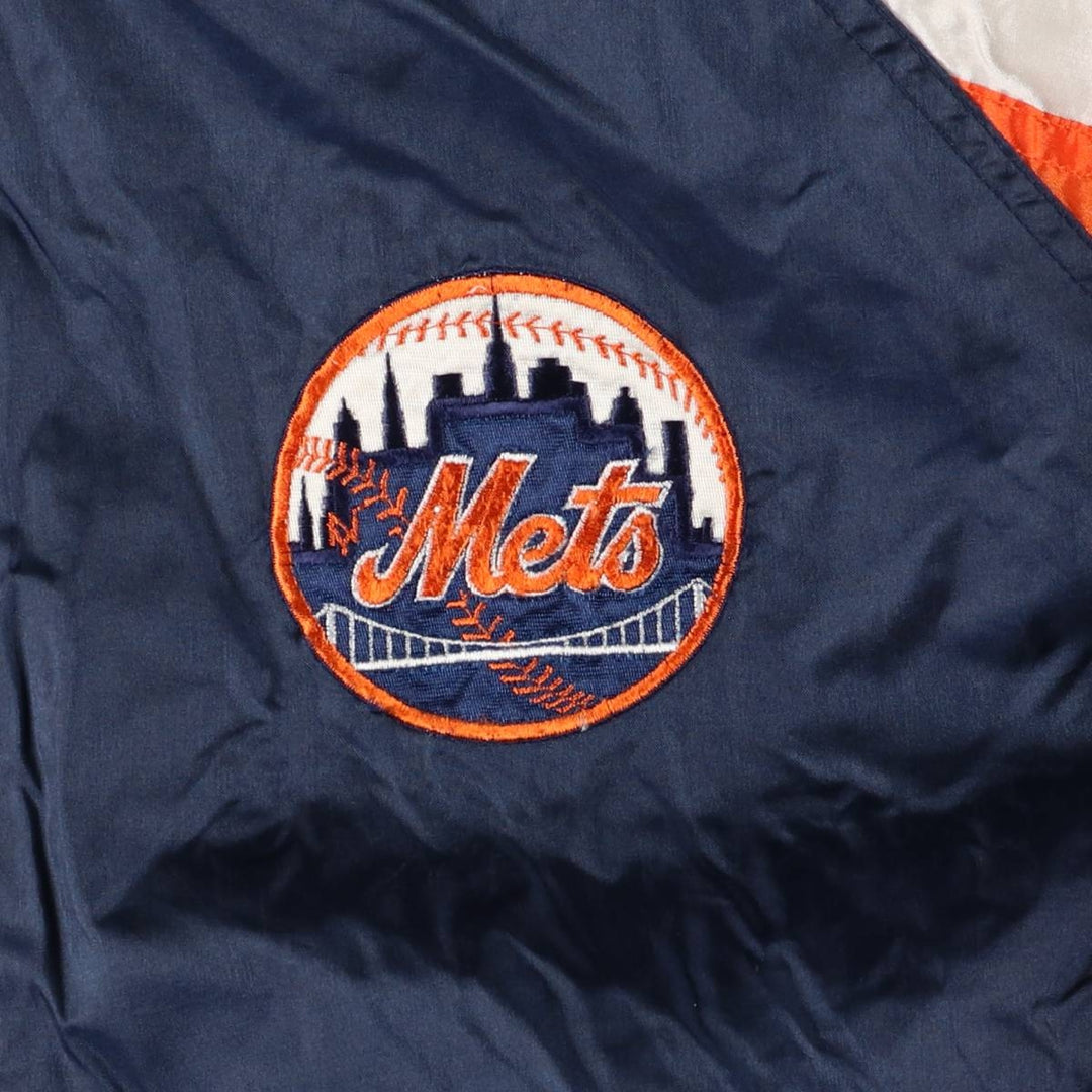 Vintage 90'S Pro Player MLB New York Mets Nylon Jacket, Men's Size Large Nylon navy blue type Vintage Second Hand