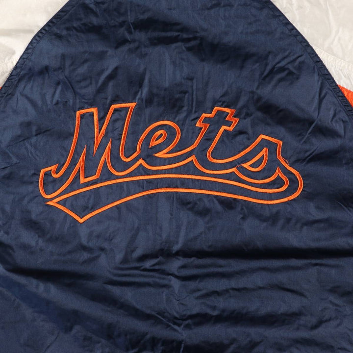 Vintage 90'S Pro Player MLB New York Mets Nylon Jacket, Men's Size Large Nylon navy blue type Vintage Second Hand