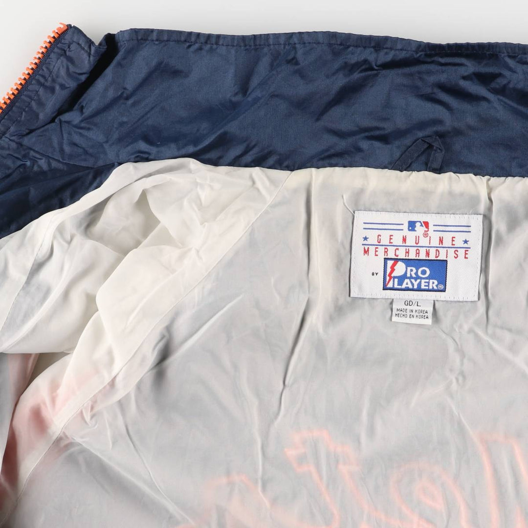 Vintage 90'S Pro Player MLB New York Mets Nylon Jacket, Men's Size Large Nylon navy blue type Vintage Second Hand