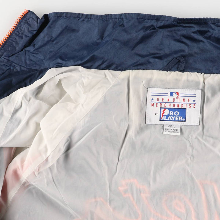 Vintage 90'S Pro Player MLB New York Mets Nylon Jacket, Men's Size Large Nylon navy blue type Vintage Second Hand