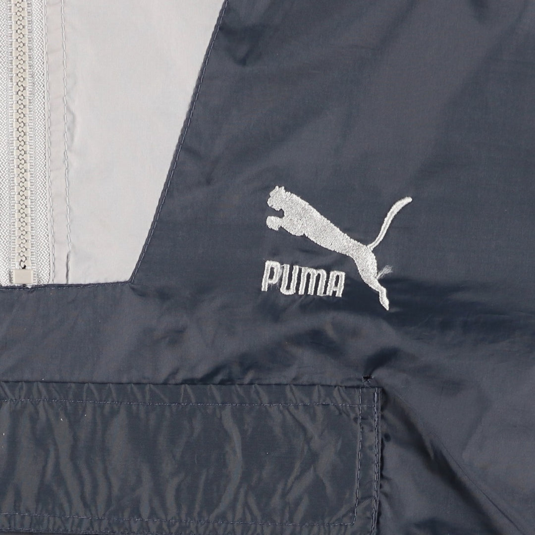 Vintage 80s-90'S Puma Anorak Parka, Men's Size Medium Nylon gray type Vintage Second Hand