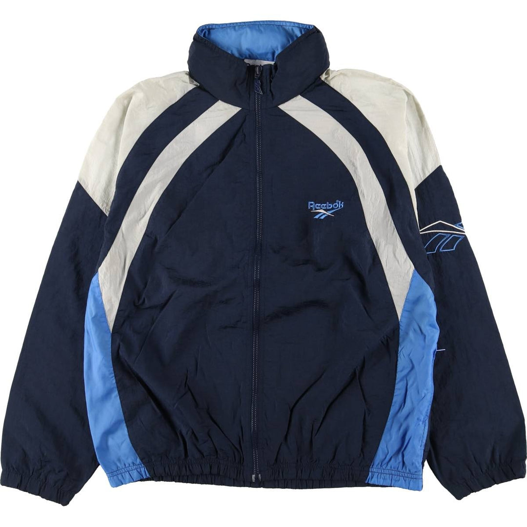 90'S Reebok Nylon Jacket, Men's M Size, Vintage Nylon navy blue type Vintage Second Hand