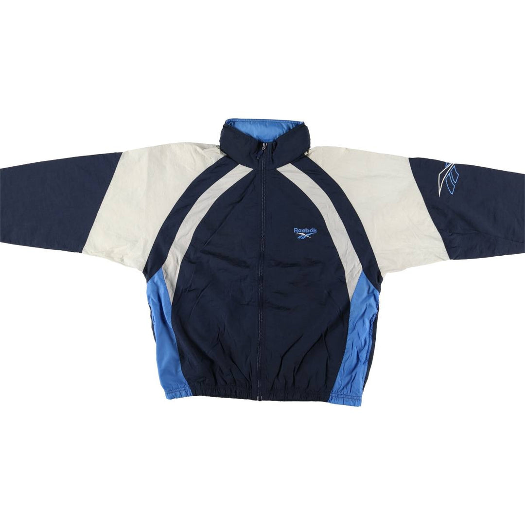 90'S Reebok Nylon Jacket, Men's M Size, Vintage Nylon navy blue type Vintage Second Hand