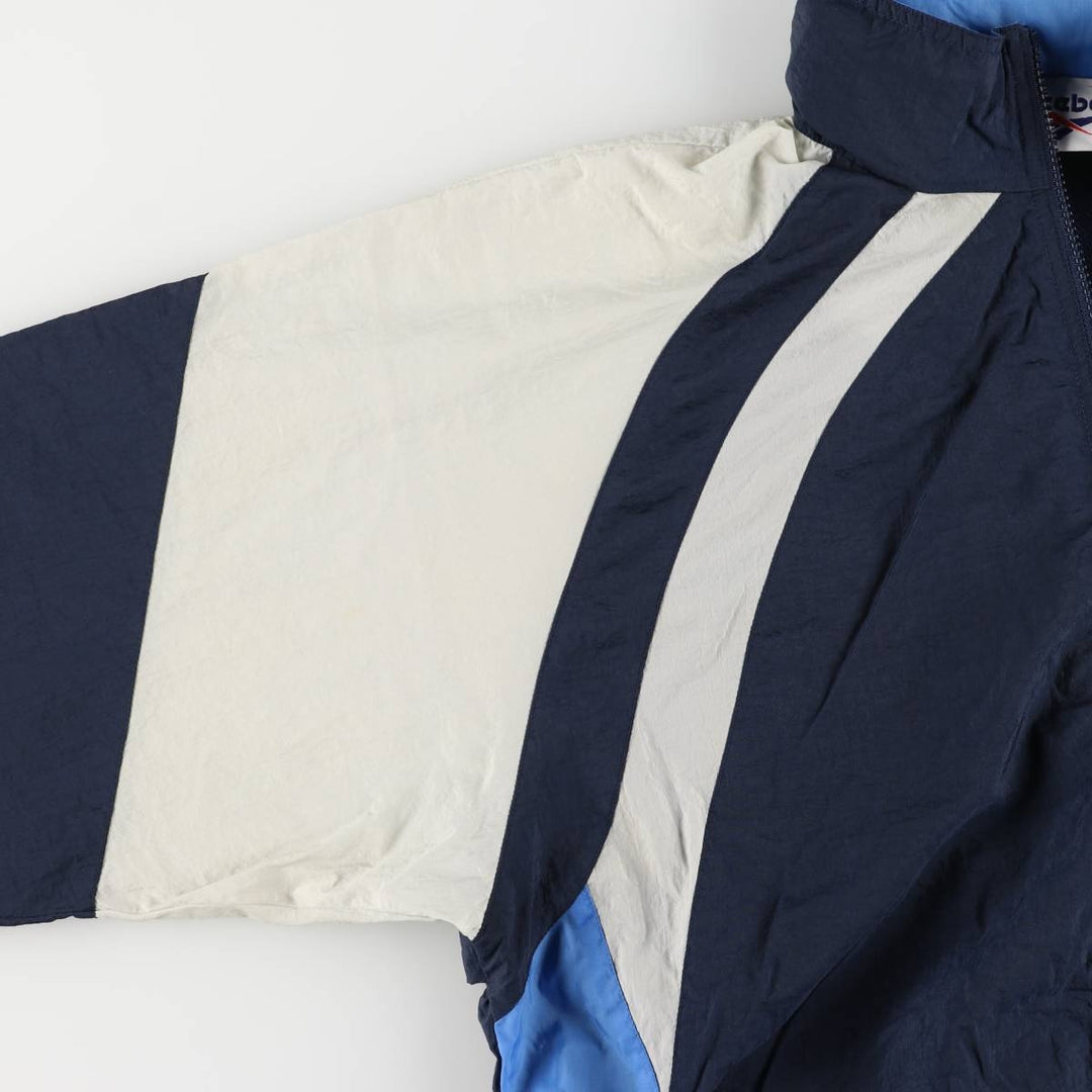 90'S Reebok Nylon Jacket, Men's M Size, Vintage Nylon navy blue type Vintage Second Hand