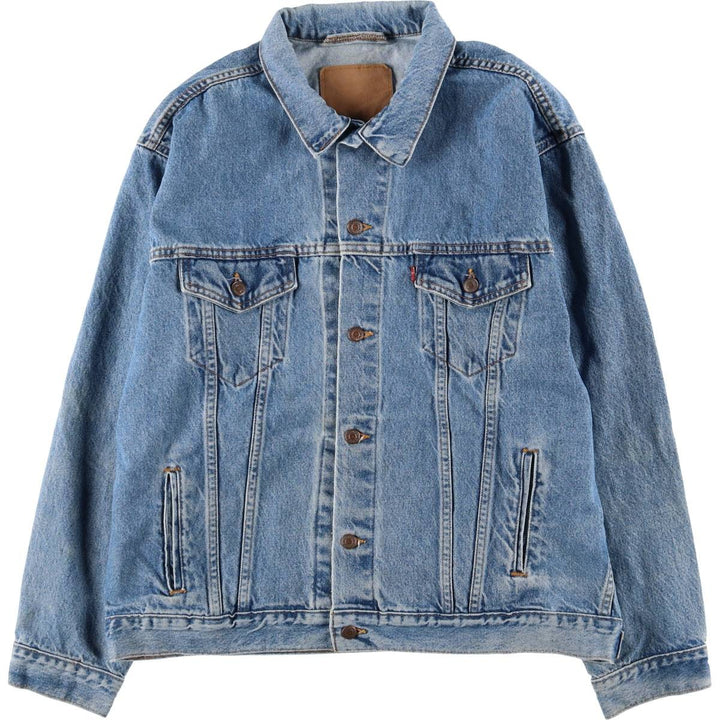 90'S Levi's 70507-0289 Denim Jacket, Made in USA, Men's Size XL, Vintage cotton blue type Vintage Second Hand