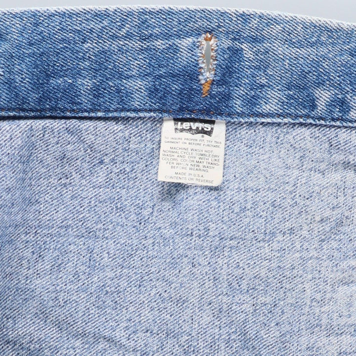 Vintage 1980s-1990'S Levi's 70507-4813 Chemical Wash Denim Jacket, Made in the USA, Men's Size L cotton blue type Vintage Second Hand