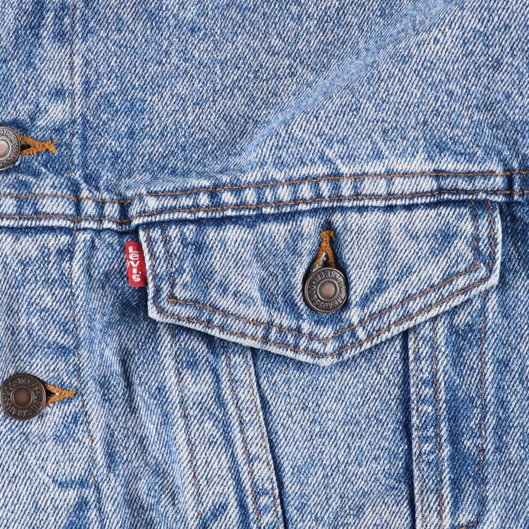 Vintage 1980s-1990'S Levi's 70507-4813 Chemical Wash Denim Jacket, Made in the USA, Men's Size L cotton blue type Vintage Second Hand
