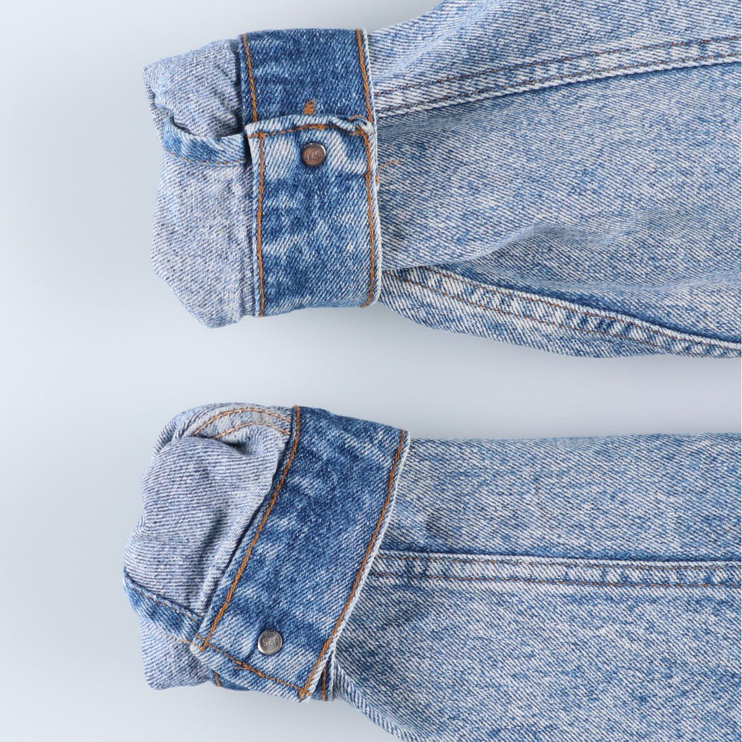 Vintage 1980s-1990'S Levi's 70507-4813 Chemical Wash Denim Jacket, Made in the USA, Men's Size L cotton blue type Vintage Second Hand