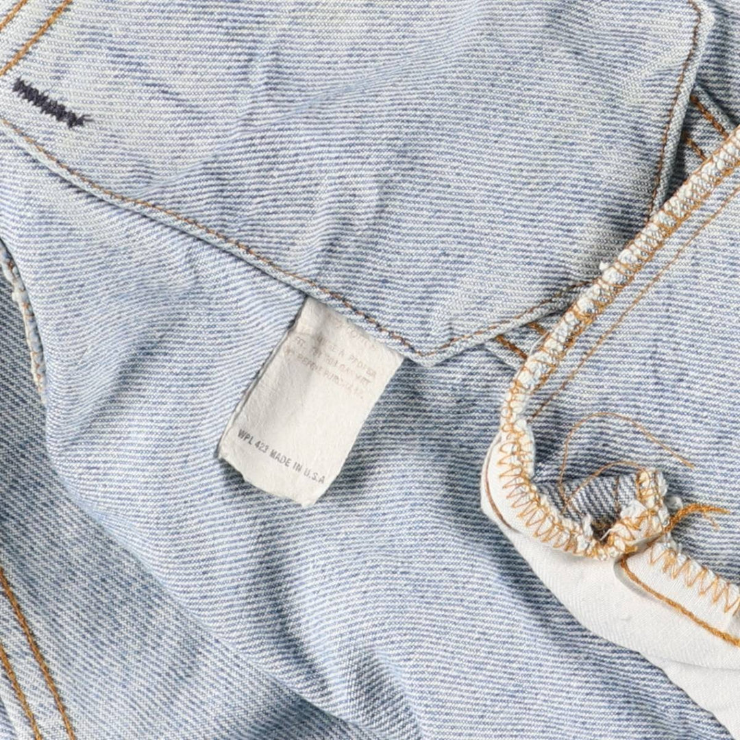 90'S Levi's 70506-0214 denim jacket, denim jacket, made in USA, men's size M, vintage cotton blue type Vintage Second Hand