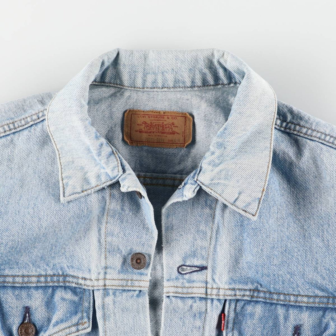 90'S Levi's 70506-0214 denim jacket, denim jacket, made in USA, men's size M, vintage cotton blue type Vintage Second Hand