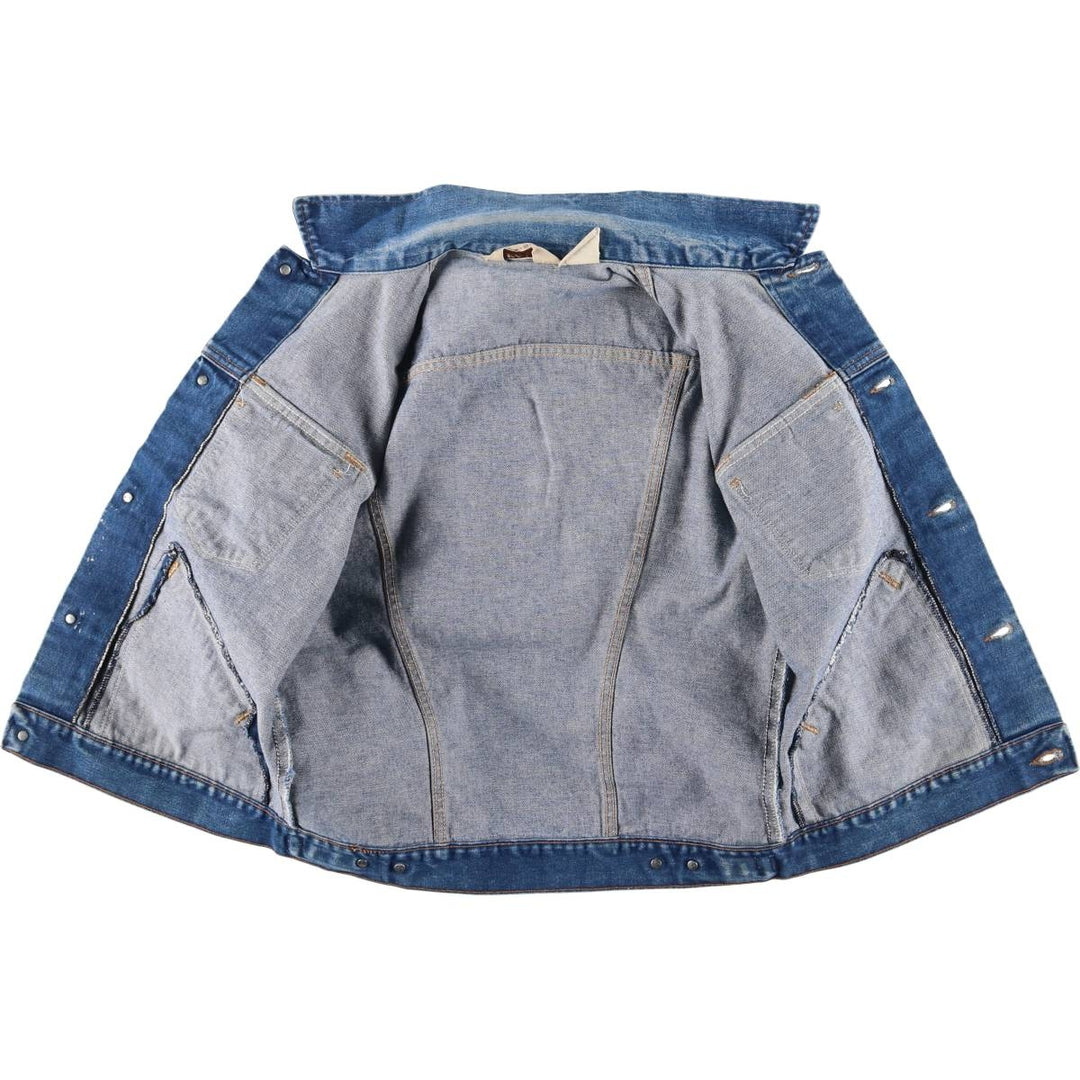 80'S Maverick denim jacket, made in USA, men's size M, vintage cotton blue type Vintage Second Hand