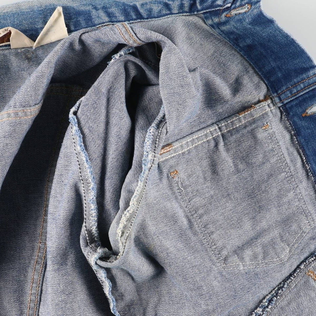 80'S Maverick denim jacket, made in USA, men's size M, vintage cotton blue type Vintage Second Hand