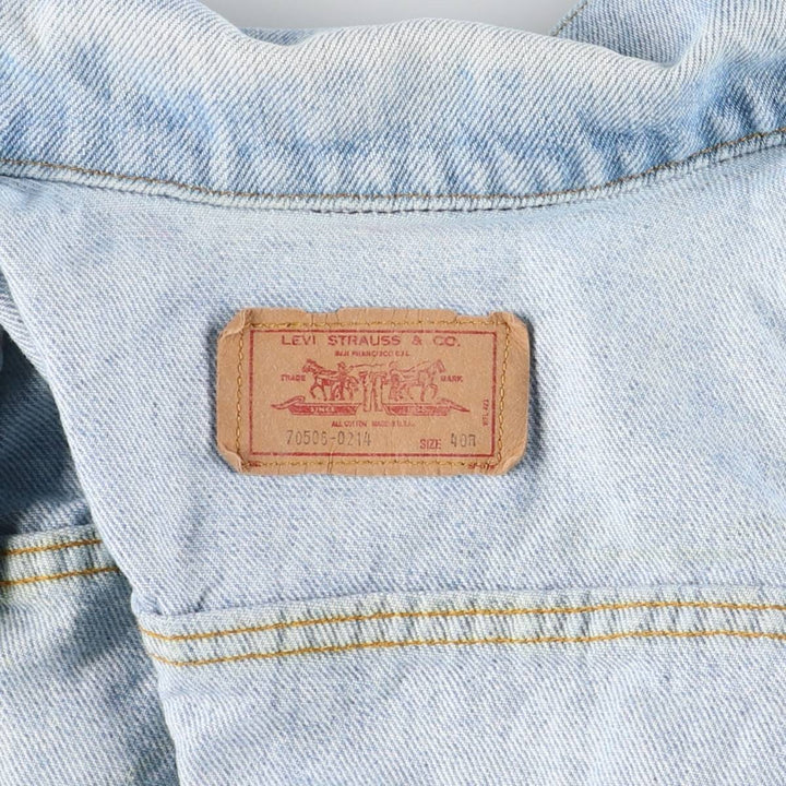 Vintage 1990'S Levi's 70506-0214 denim jacket, made in the USA, size M. cotton blue type Vintage Second Hand