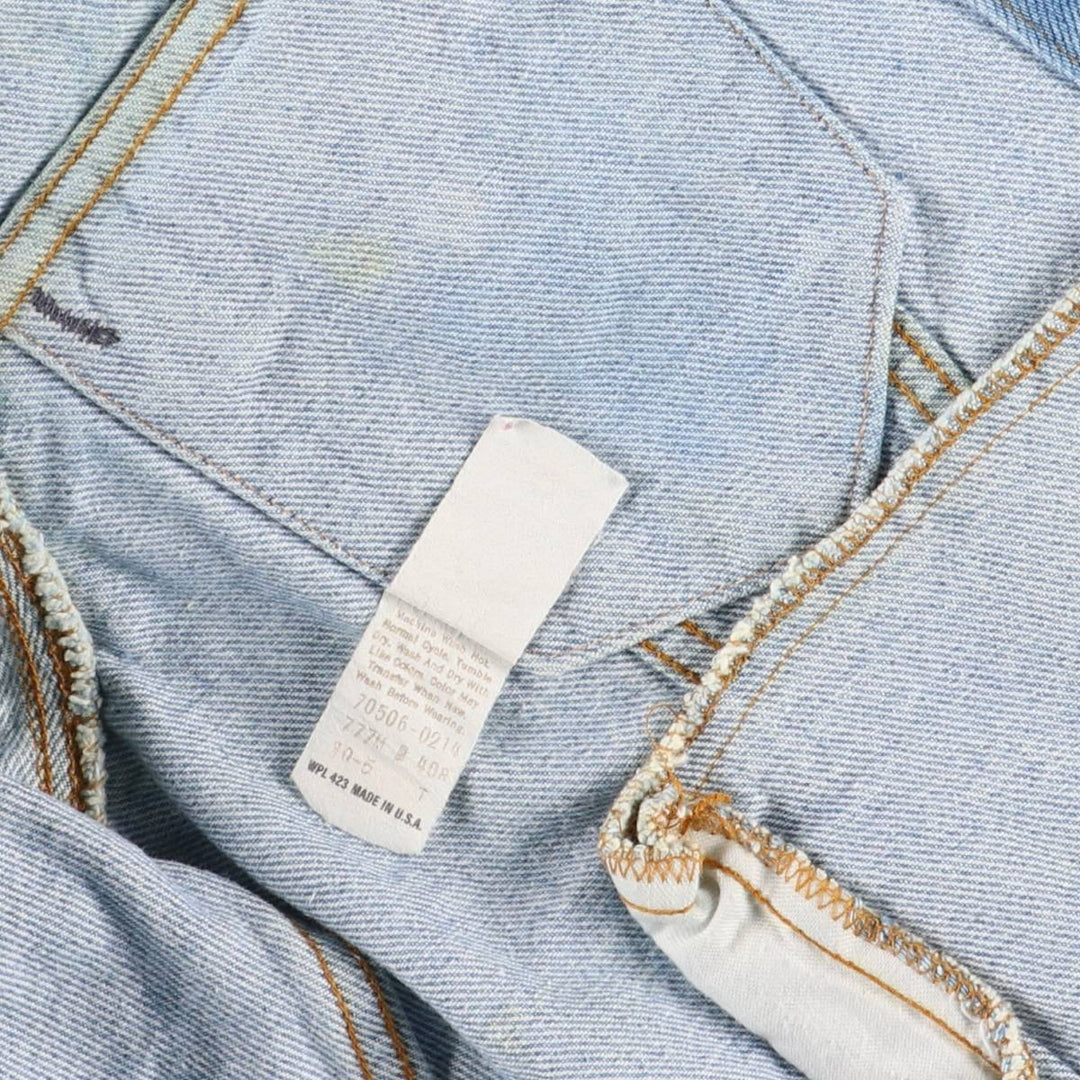 Vintage 1990'S Levi's 70506-0214 denim jacket, made in the USA, size M. cotton blue type Vintage Second Hand