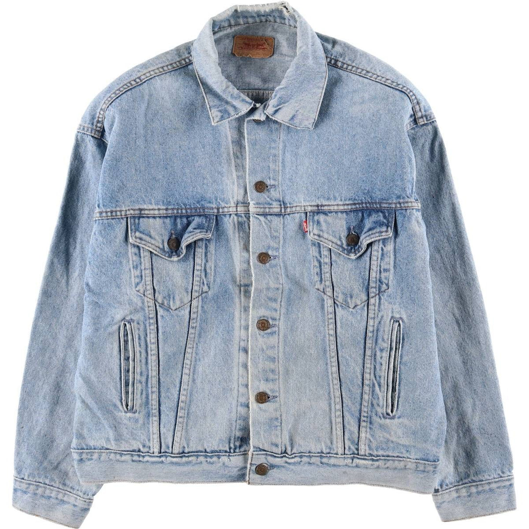 90'S Levi's 70507-4890 denim jacket, denim jacket, made in the USA, men's size L, vintage cotton blue type Vintage Second Hand