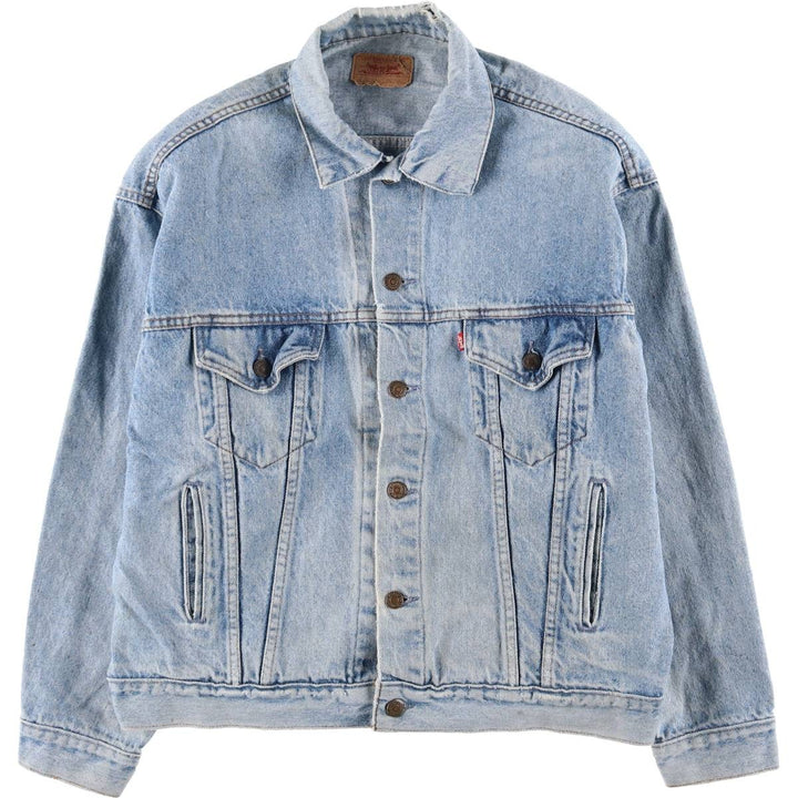 90'S Levi's 70507-4890 denim jacket, denim jacket, made in the USA, men's size L, vintage cotton blue type Vintage Second Hand