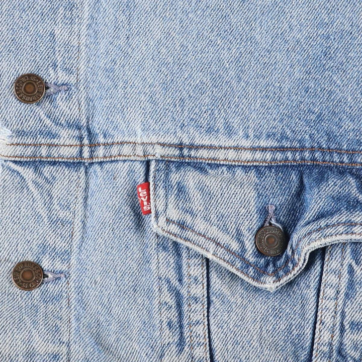 90'S Levi's 70507-4890 denim jacket, denim jacket, made in the USA, men's size L, vintage cotton blue type Vintage Second Hand