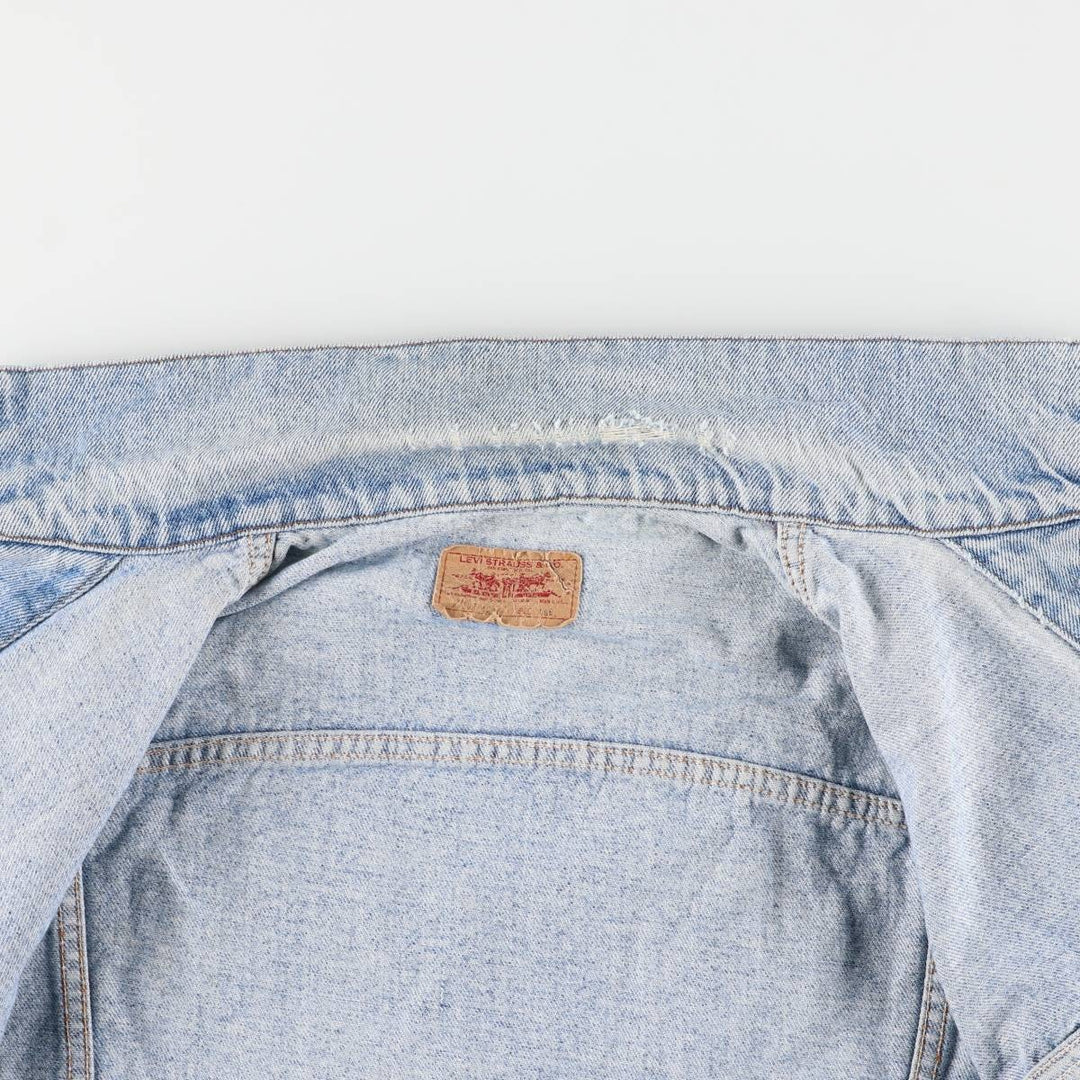 90'S Levi's 70507-4890 denim jacket, denim jacket, made in the USA, men's size L, vintage cotton blue type Vintage Second Hand