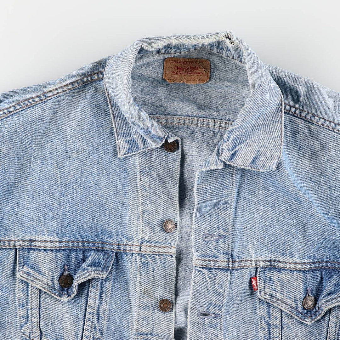 90'S Levi's 70507-4890 denim jacket, denim jacket, made in the USA, men's size L, vintage cotton blue type Vintage Second Hand