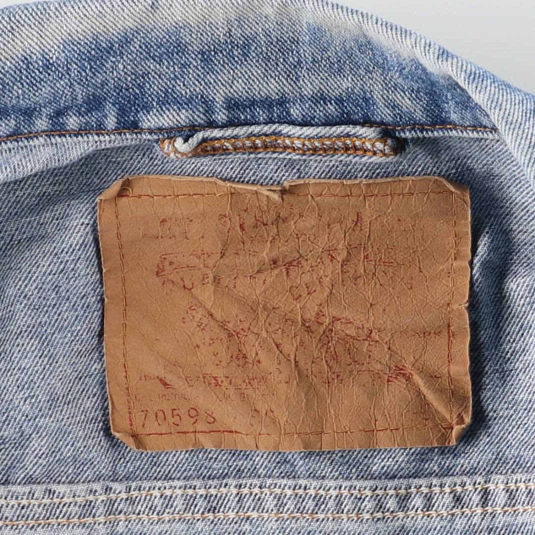 90'S Levi's 70598-4891 denim jacket, made in the USA, men's size L, vintage cotton blue type Vintage Second Hand