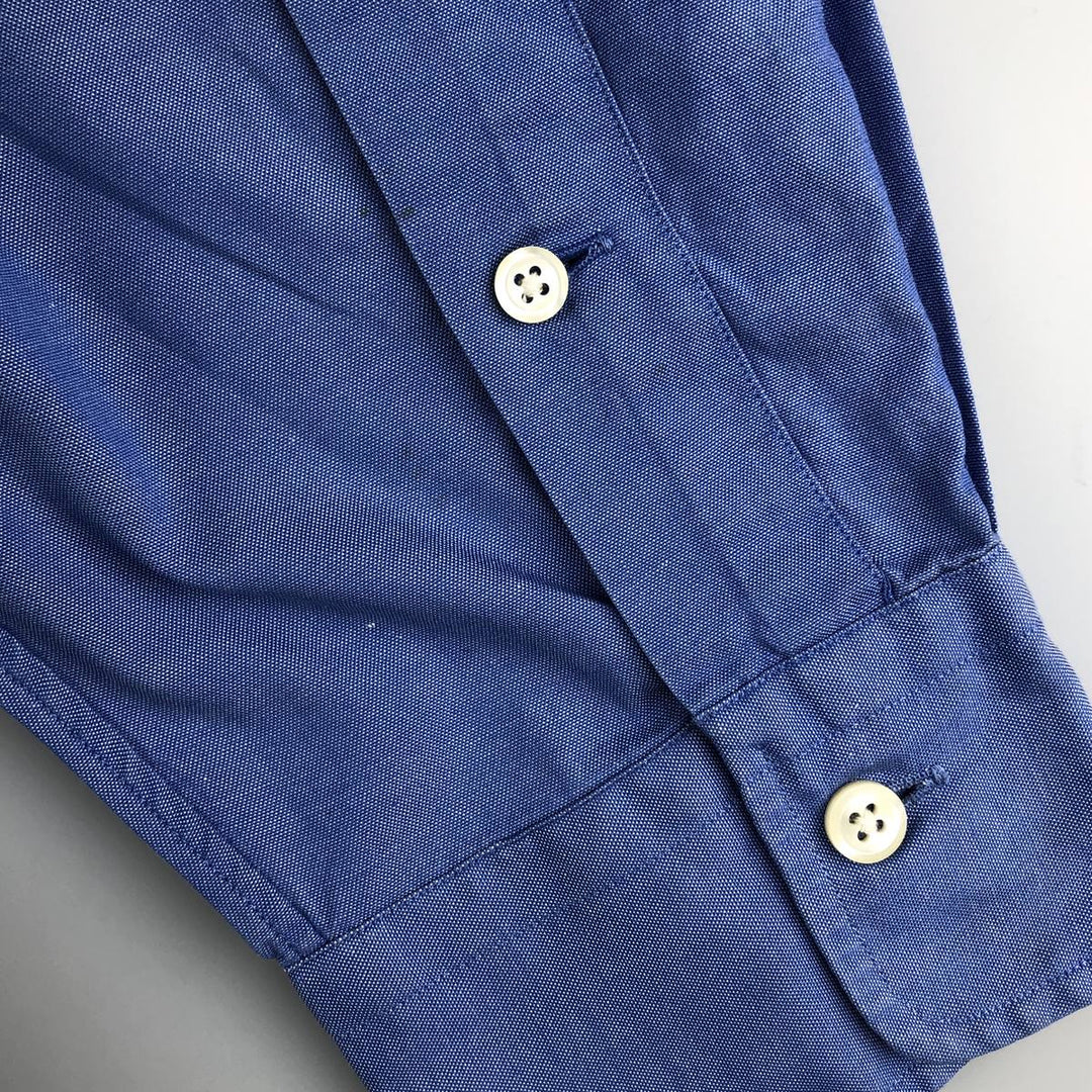 Ralph Lauren POLO by Ralph Lauren LOWELL long sleeve cotton shirt, men's size L cotton blue type Vintage Second Hand