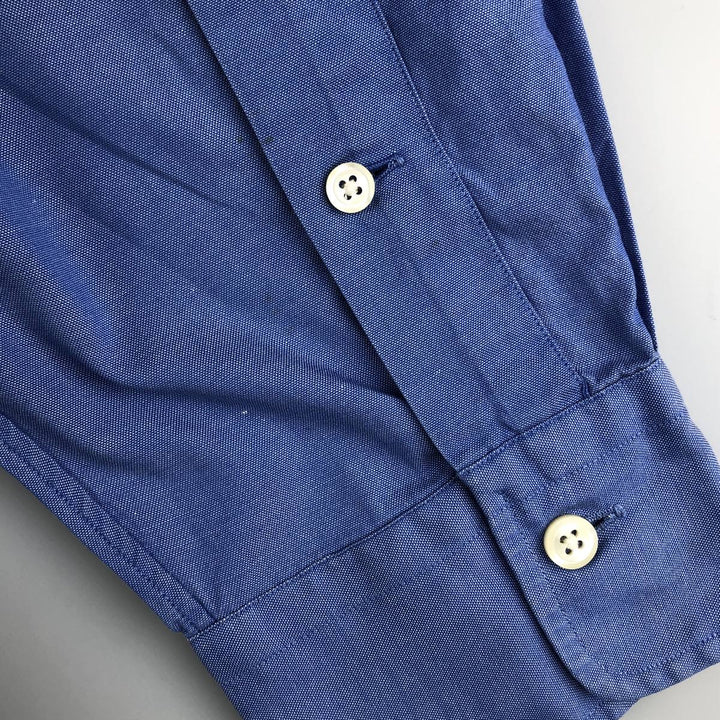 Ralph Lauren POLO by Ralph Lauren LOWELL long sleeve cotton shirt, men's size L cotton blue type Vintage Second Hand