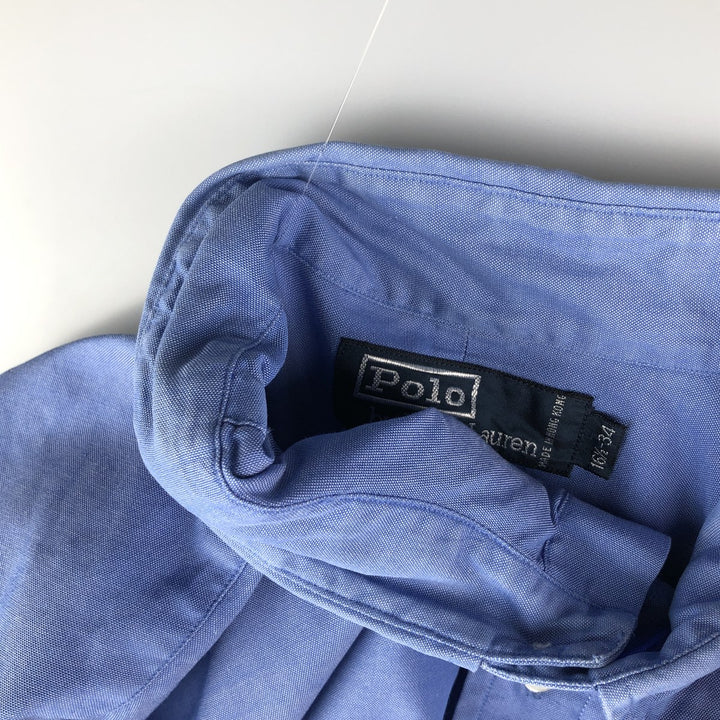 Ralph Lauren POLO by Ralph Lauren LOWELL long sleeve cotton shirt, men's size L cotton blue type Vintage Second Hand