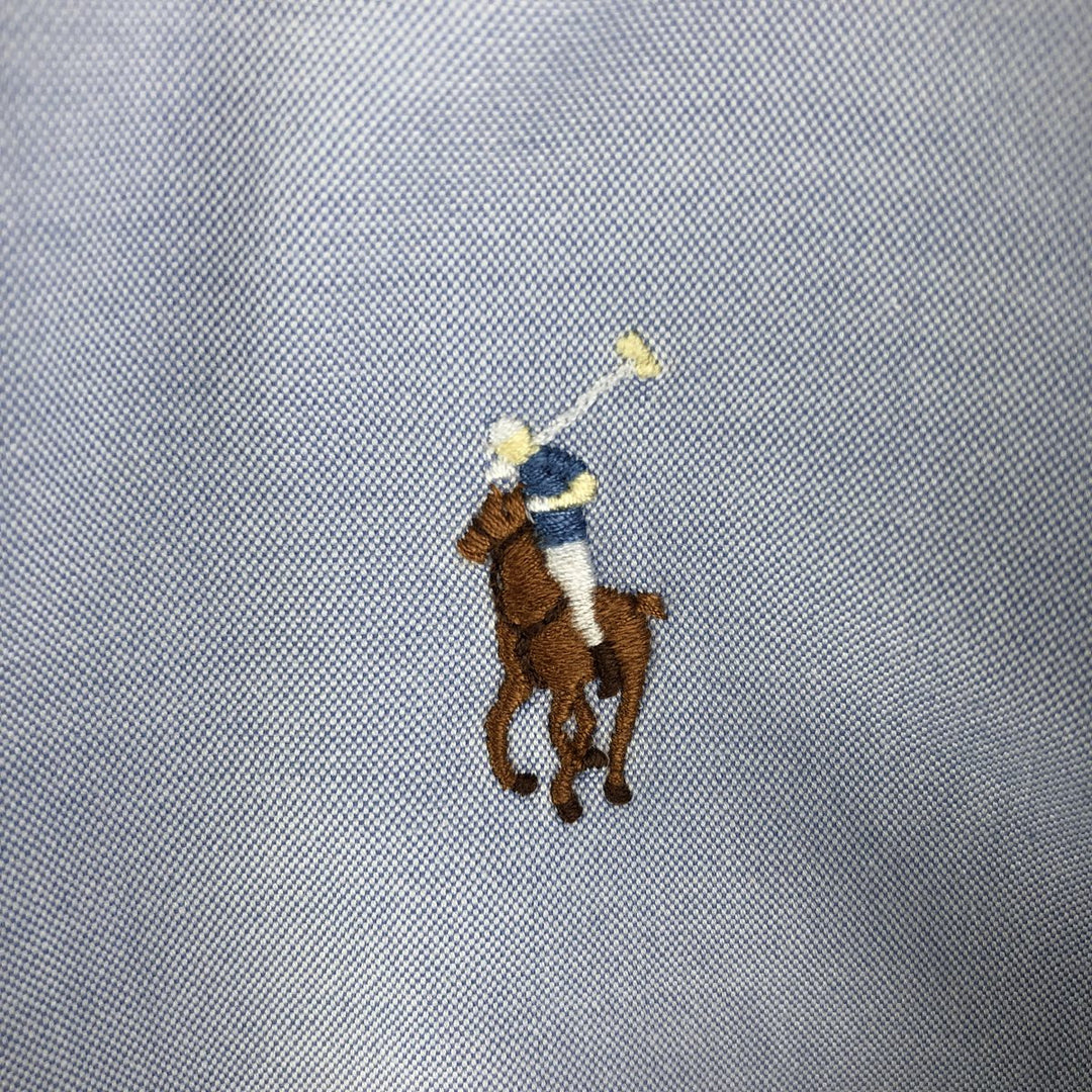Ralph Lauren YARMOUTH long sleeve button down shirt, men's XL size cotton Blue type light blue Vintage Second Hand