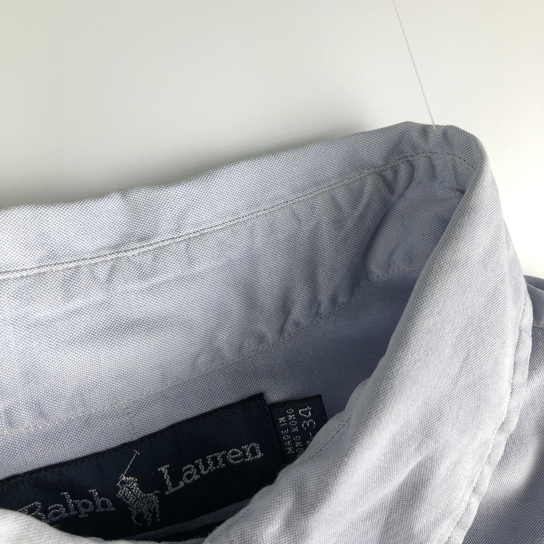 Ralph Lauren YARMOUTH long sleeve button down shirt, men's XL size cotton Blue type light blue Vintage Second Hand