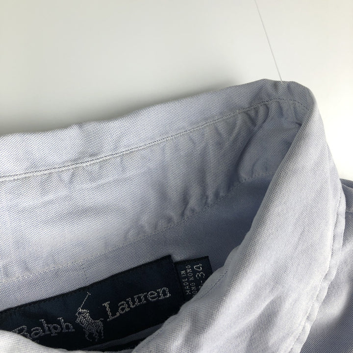 Ralph Lauren YARMOUTH long sleeve button down shirt, men's XL size cotton Blue type light blue Vintage Second Hand