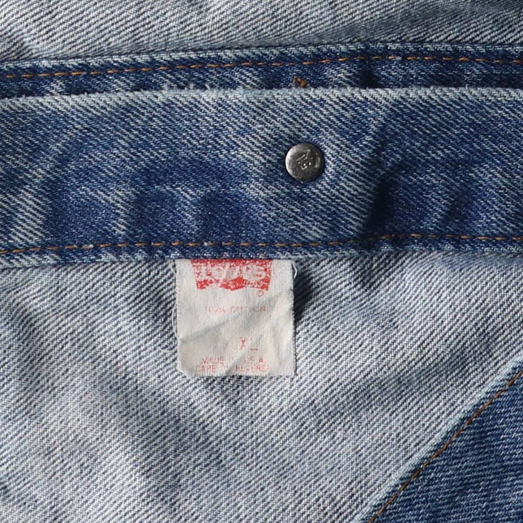 90'S Levi's 57508-0218 denim jacket, made in the USA, men's size XL, vintage cotton blue type Vintage Second Hand