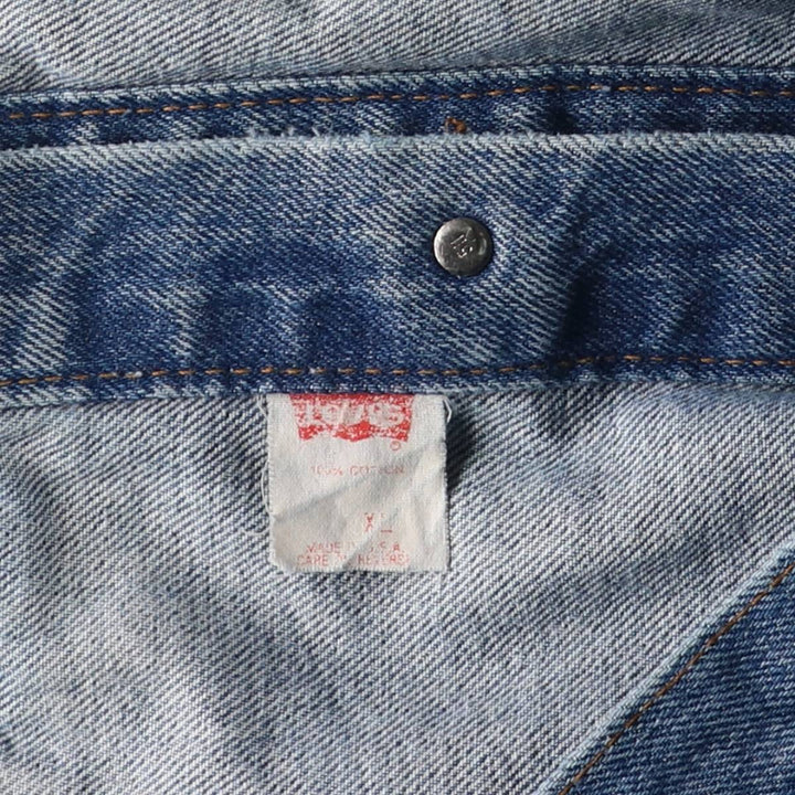 90'S Levi's 57508-0218 denim jacket, made in the USA, men's size XL, vintage cotton blue type Vintage Second Hand
