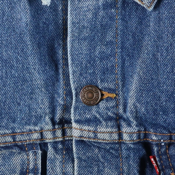90'S Levi's 57508-0218 denim jacket, made in the USA, men's size XL, vintage cotton blue type Vintage Second Hand