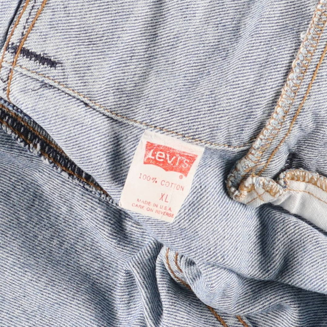 90'S Levi's 70507-0218 Denim Jacket, Made in USA, Men's Size XL, Vintage cotton blue type Vintage Second Hand