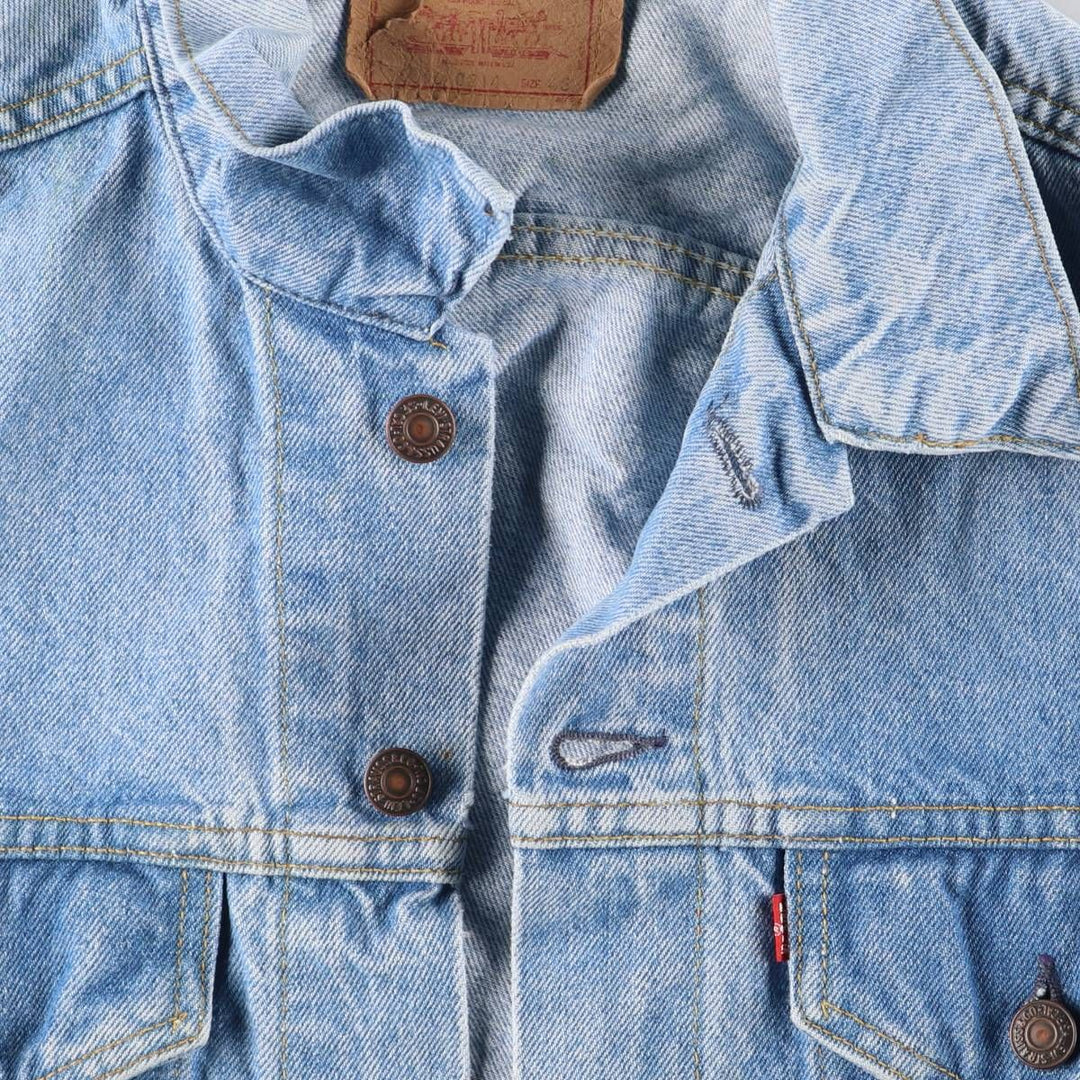 90'S Levi's 70506-0214 denim jacket, denim jacket, made in USA, men's size M, vintage cotton blue type Vintage Second Hand