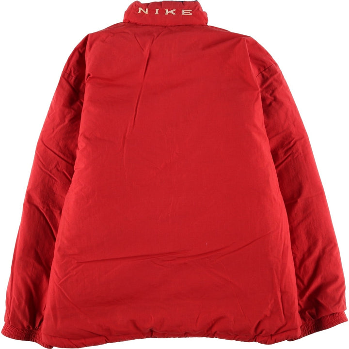 Vintage 90'S Nike Ripstop Reversible Down Jacket with Back Logo, Men's Size L Nylon navy blue type Vintage Second Hand