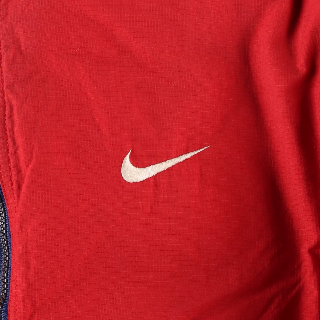 Vintage 90'S Nike Ripstop Reversible Down Jacket with Back Logo, Men's Size L Nylon navy blue type Vintage Second Hand